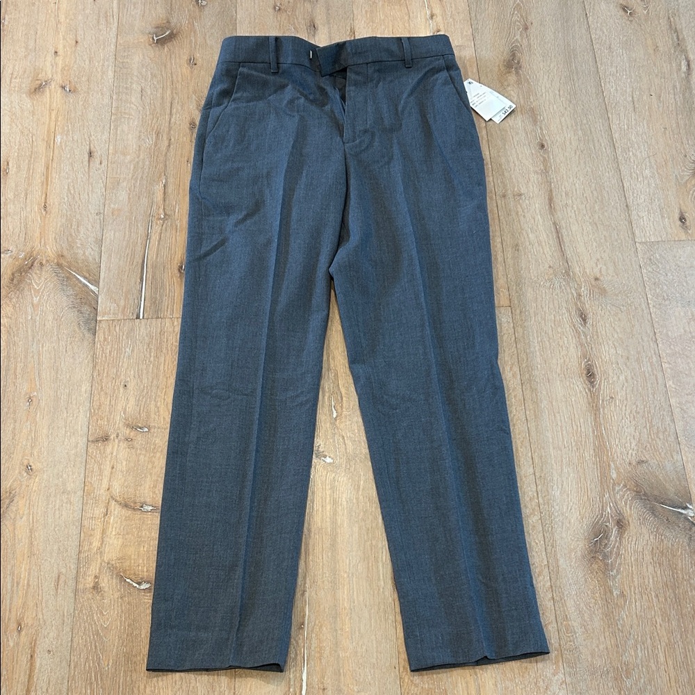 Boys size 16W 30L Calvin Klein flat front-stretch slim pant boys in Grey.